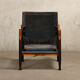 Kaare Klint Safari Chair in Grey Canvas and Dark Stained Ash for Rud Rasmussen