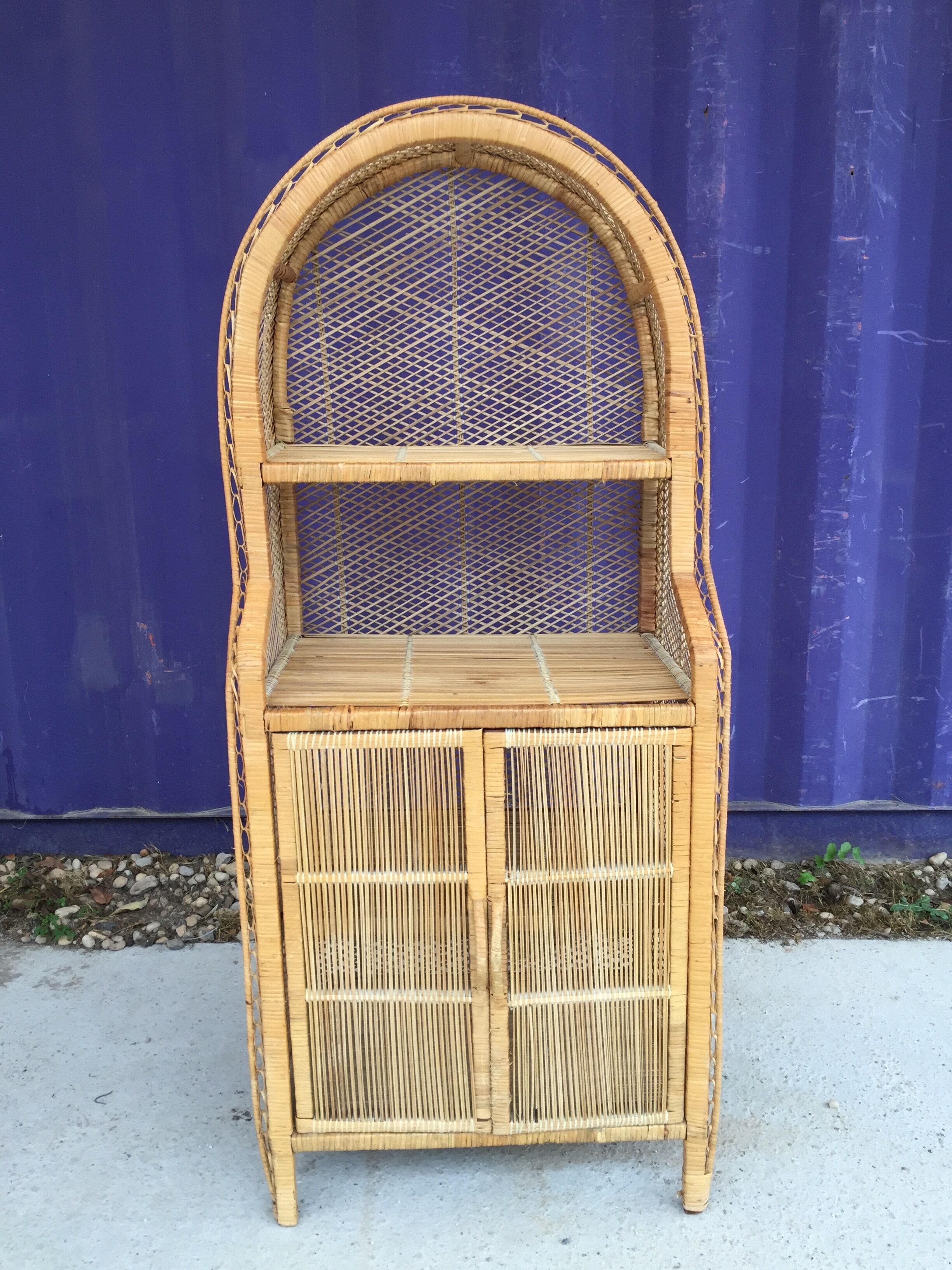 Pomaré-style wicker shelf "Emmanuelle"