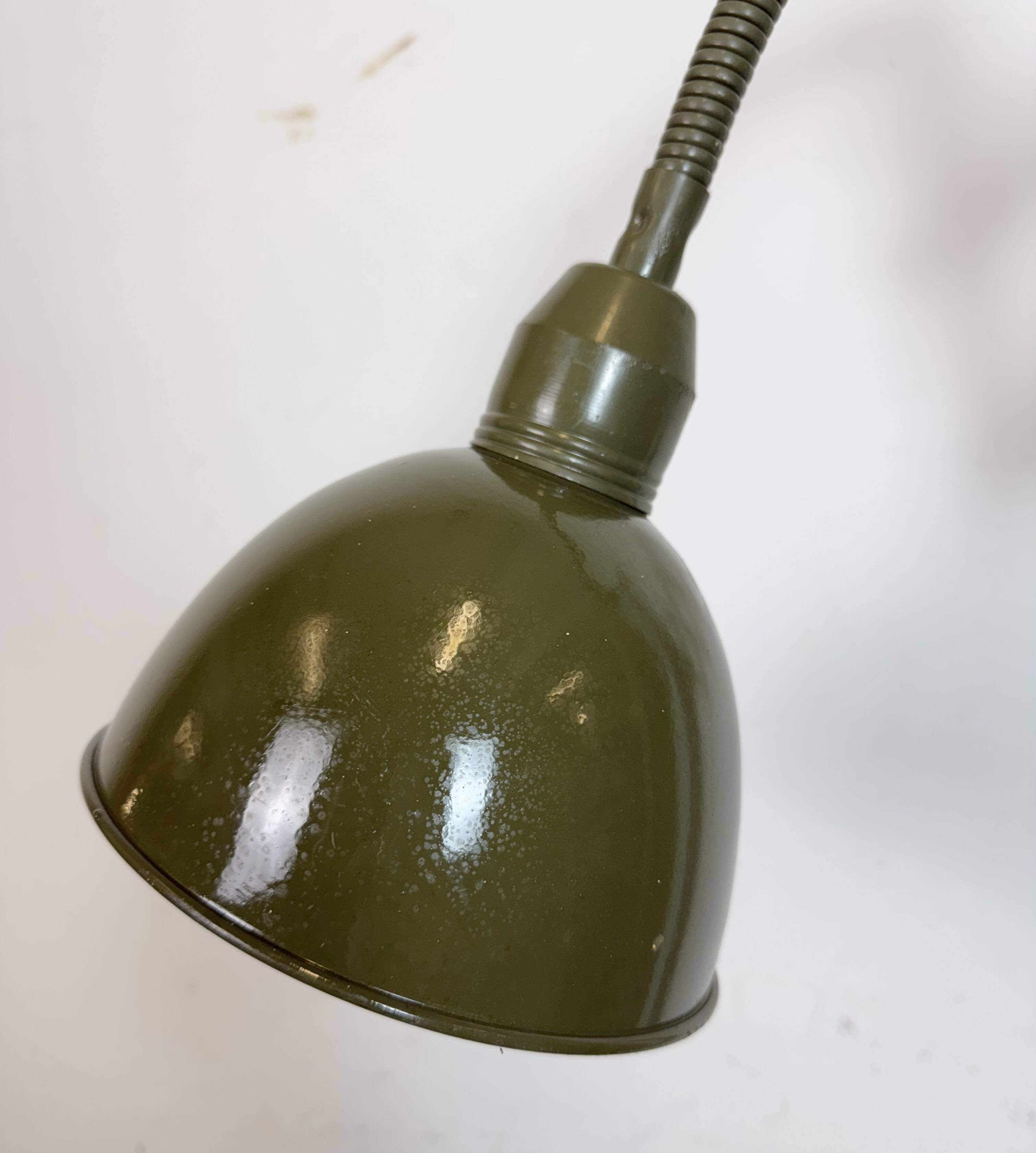 Green Industrial Military Gooseneck Scissor Wall Lamp from Elektroinstala,