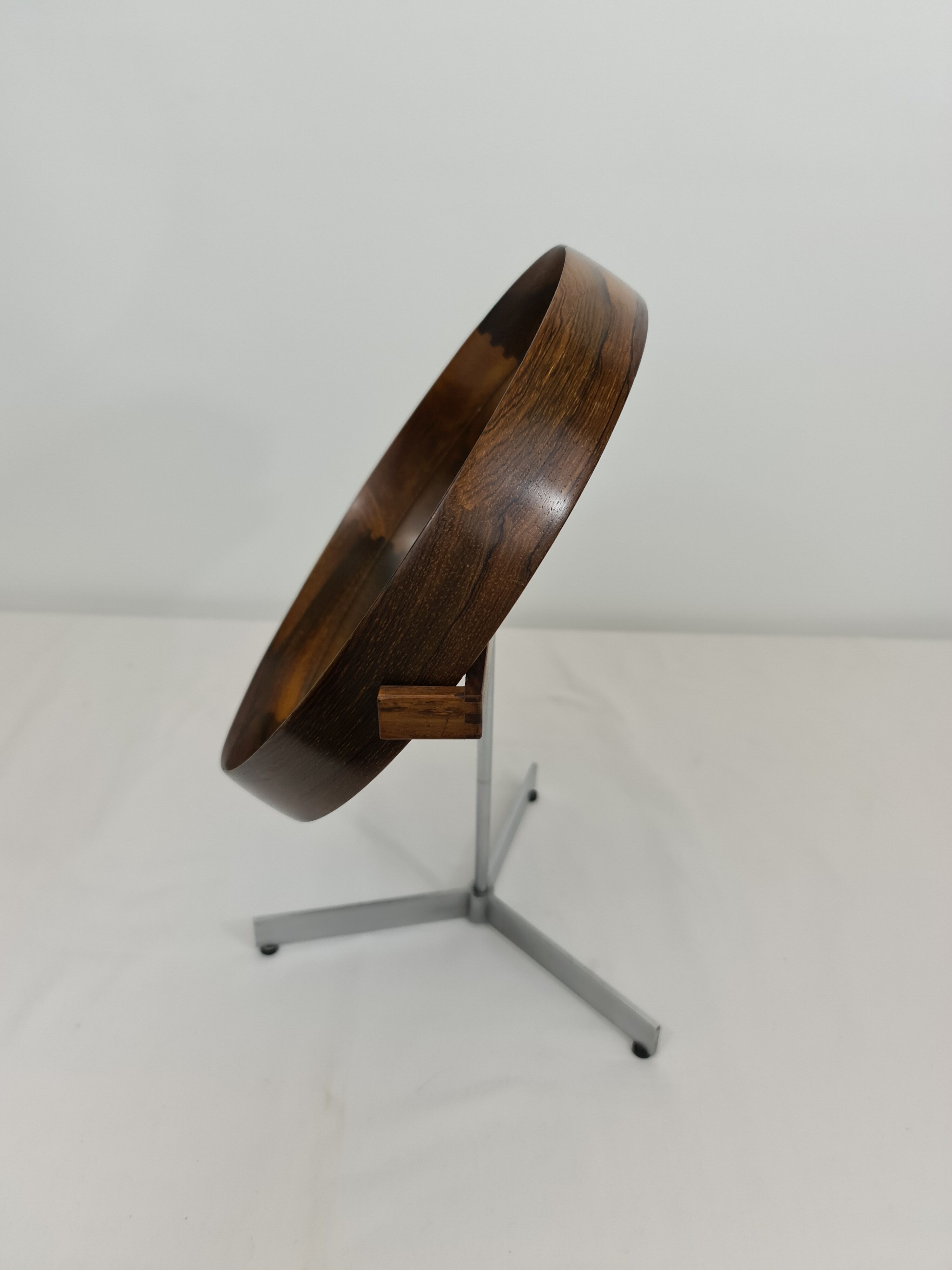 Uno and Osten Kristiansson rosewood table mirror edition Luxus Sweden circa 1960