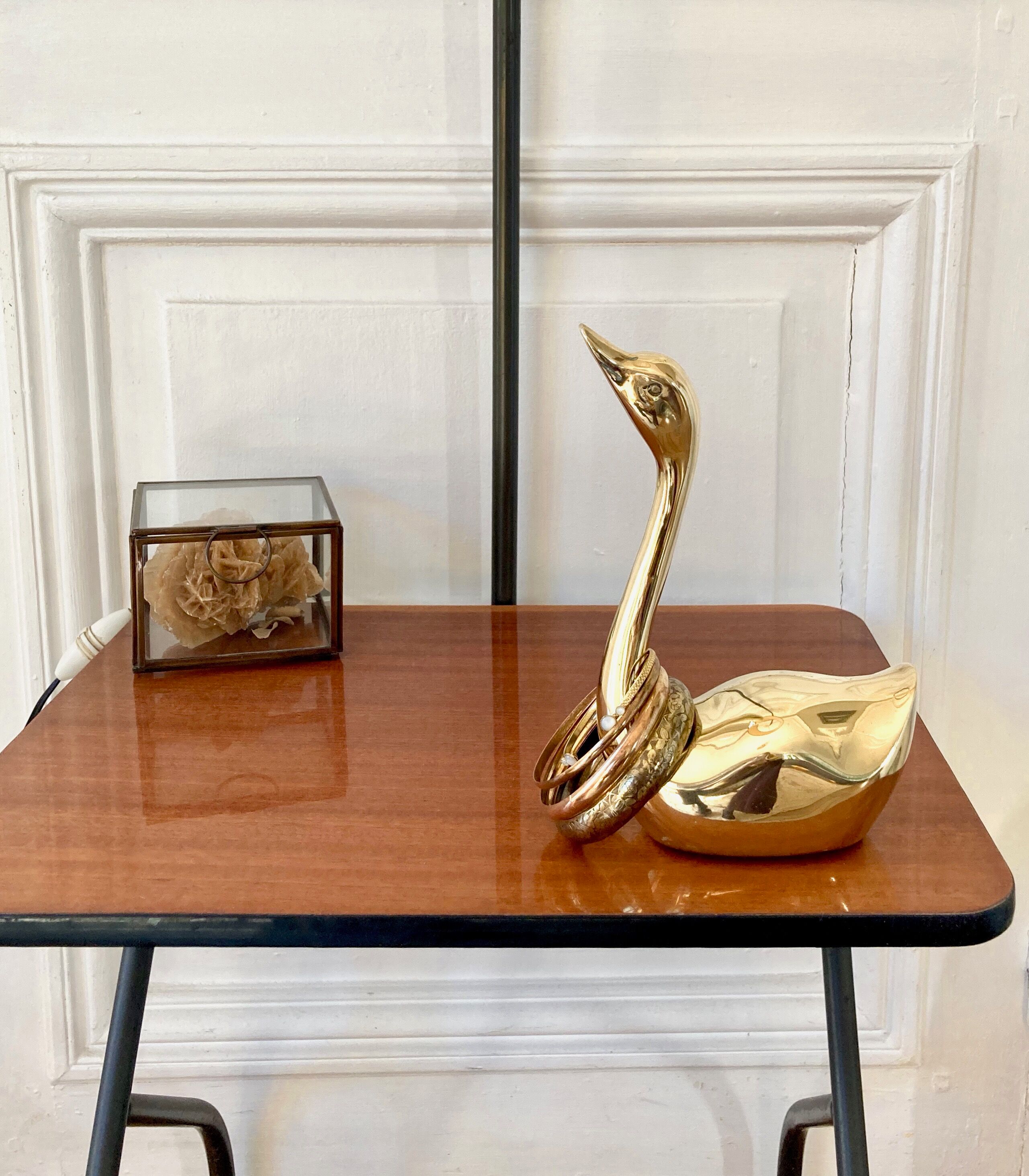 Brass swan 22 cm