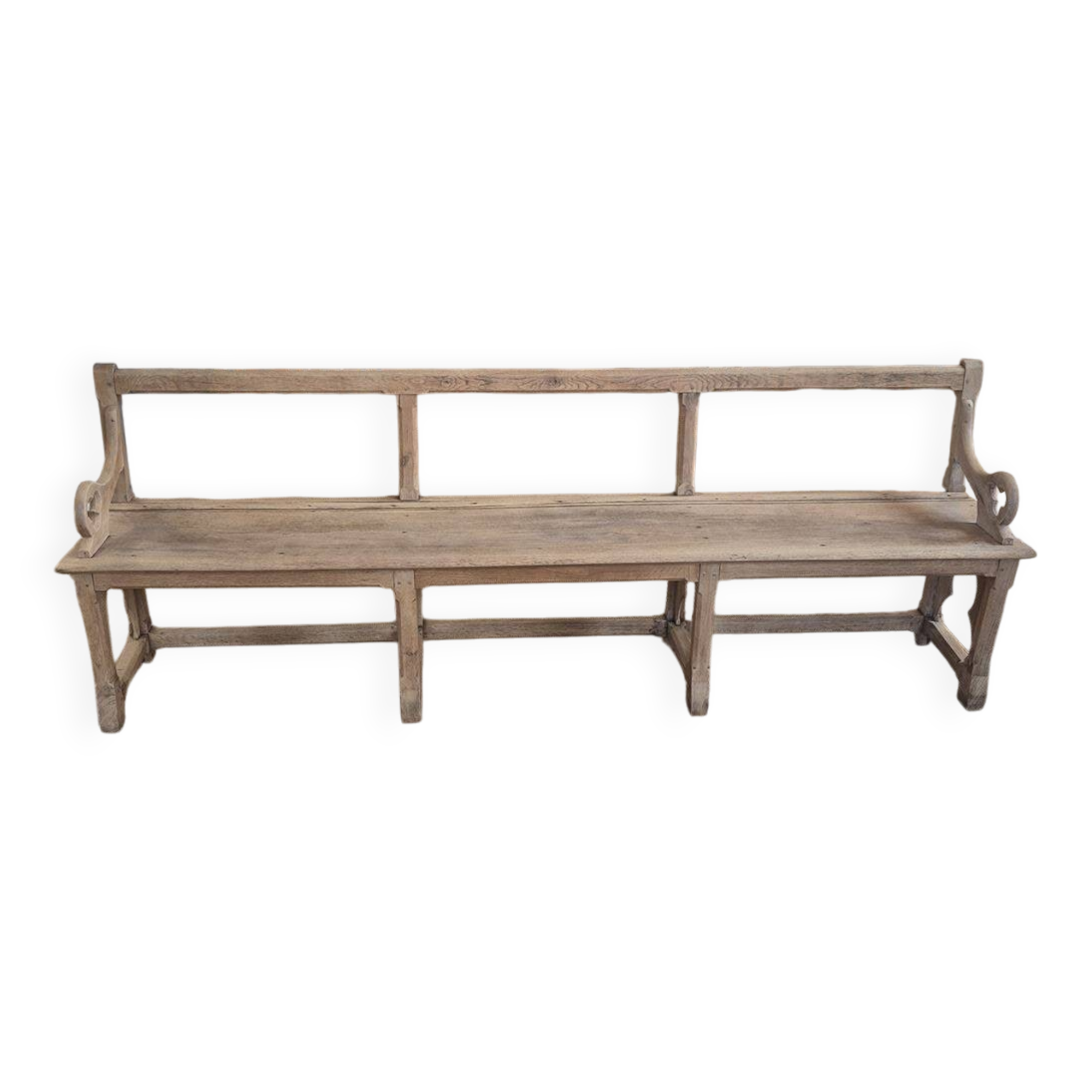 Old church bench in oak
