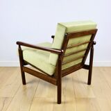 Stobrawa wooden armchair brown vintage olive - Bączyk - 2 pieces available