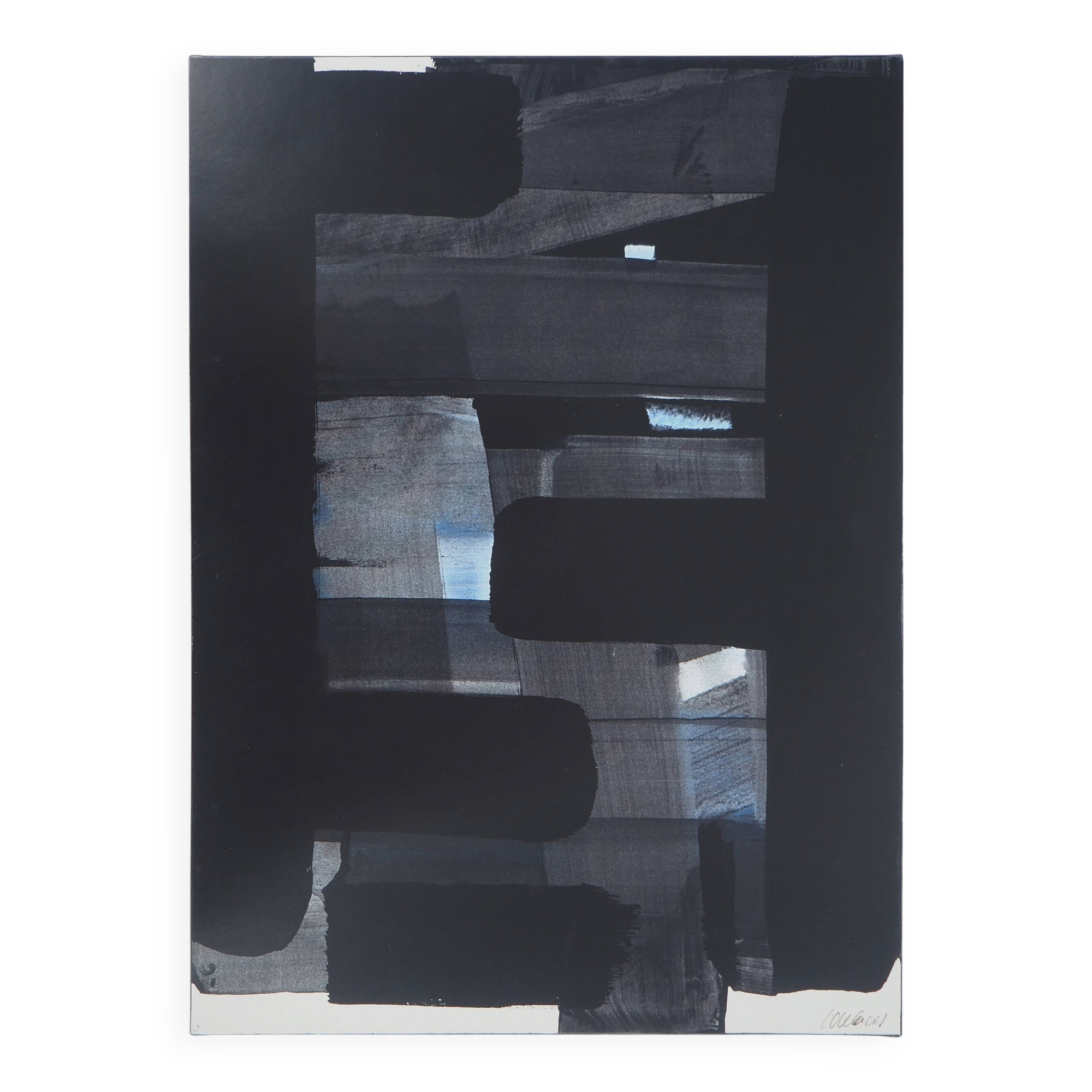 Pierre SOULAGES: Gouache on paper 1973 - Original signed poster