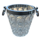 Large vintage crystal and silver-plated champagne bucket