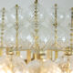 Kamenický Šenov. Glass blown chandeliers and gilded brass. 1970s.