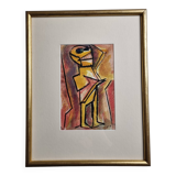 Expressionist portrait by Bernard Leijs, 1990