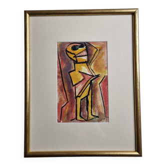 Expressionist portrait by Bernard Leijs, 1990