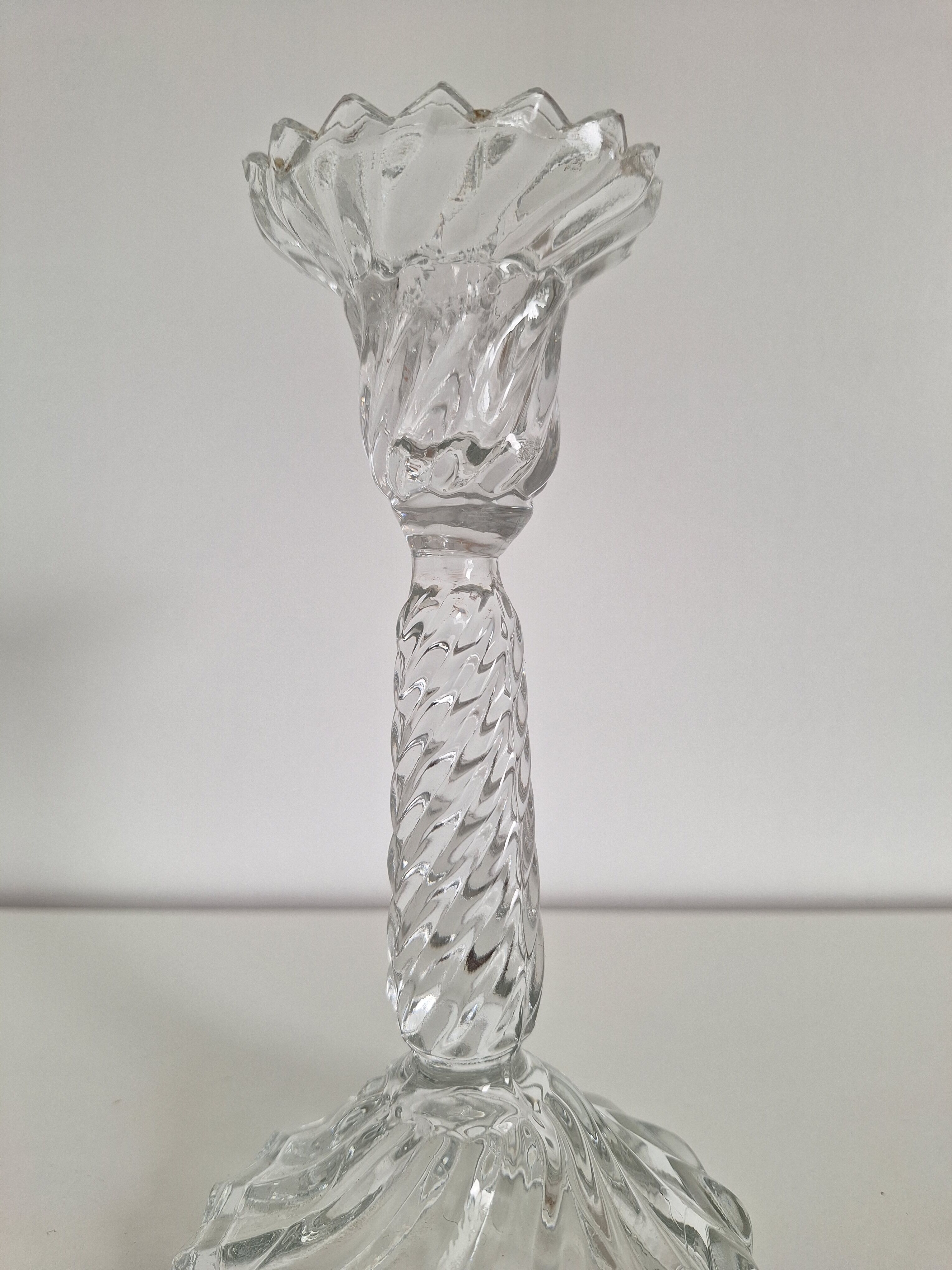 Vintage glass candle holder