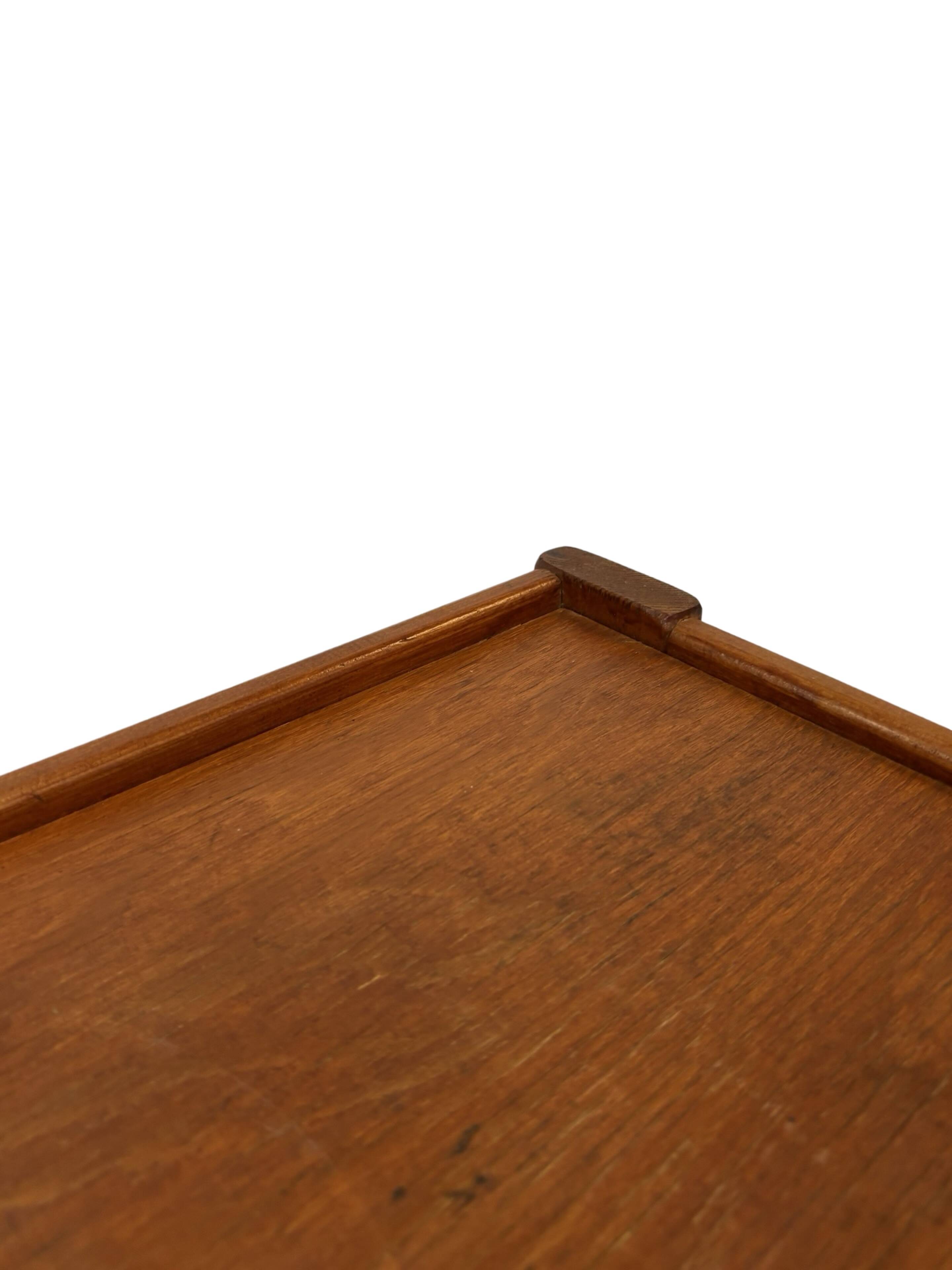 Vintage set of 3 side tables nesting pine wood 60s