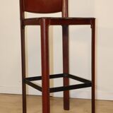 Matteo Grassi high stool in leather and metal