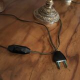 Pair of vintage brass bedside lamps