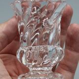 Old crystal toothpick holder signed baccarat, bamboo tors white model