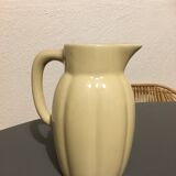 Cream color earthenware pitcher