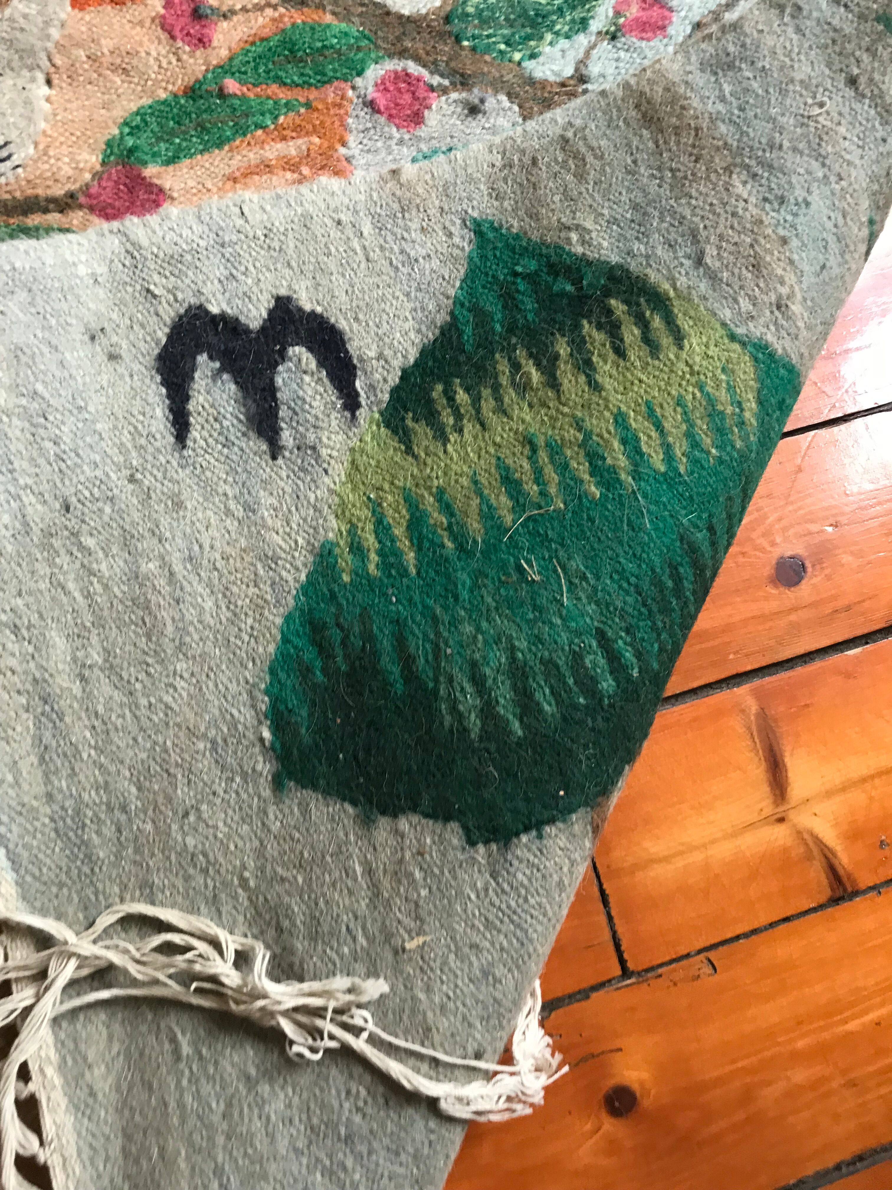 Vintage Egyptian Tapestry Ramsès Wissa Wassef circa 1960