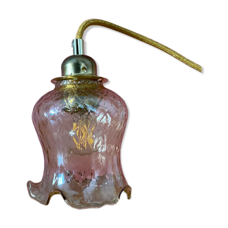 Vintage amber glass tulip walker