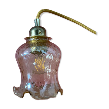 Vintage amber glass tulip walker