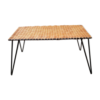Table basse en rotin