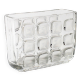 František Vizner Glass Jardinière Vase, Mid-Century Czech Design / 1963