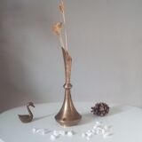 Vintage solid brass soliflore vase