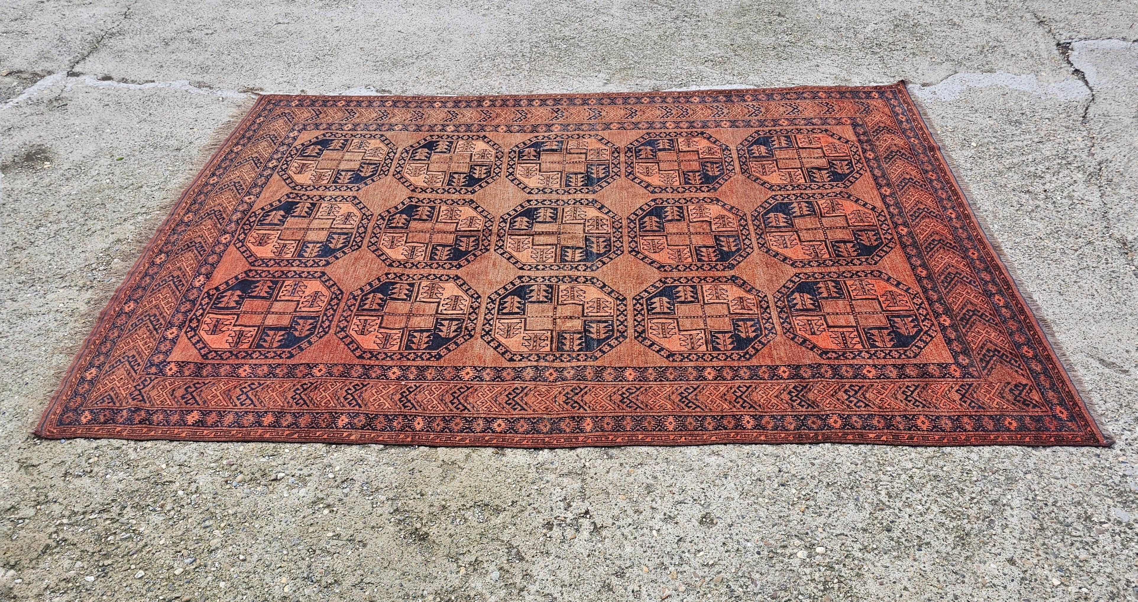 Ersari Afghan Antique XL hand-knotted wool silk rug