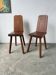 Brutalist pair of oak chairs from the 1950s.