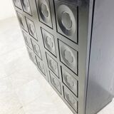 Black brutalist bar cabinet, 1970s