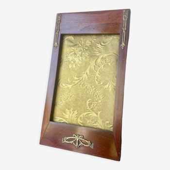 Mahogony and gilded brass picture frame