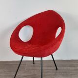UFO-style armchair, Polish space-age 1972, restored
