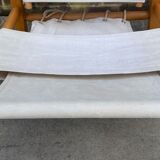 Vintage safari chair 1960s Denmark with canvas minimalist design