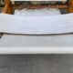 Vintage safari chair 1960s Denmark with canvas minimalist design