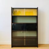 Vintage wooden showcase library 1950