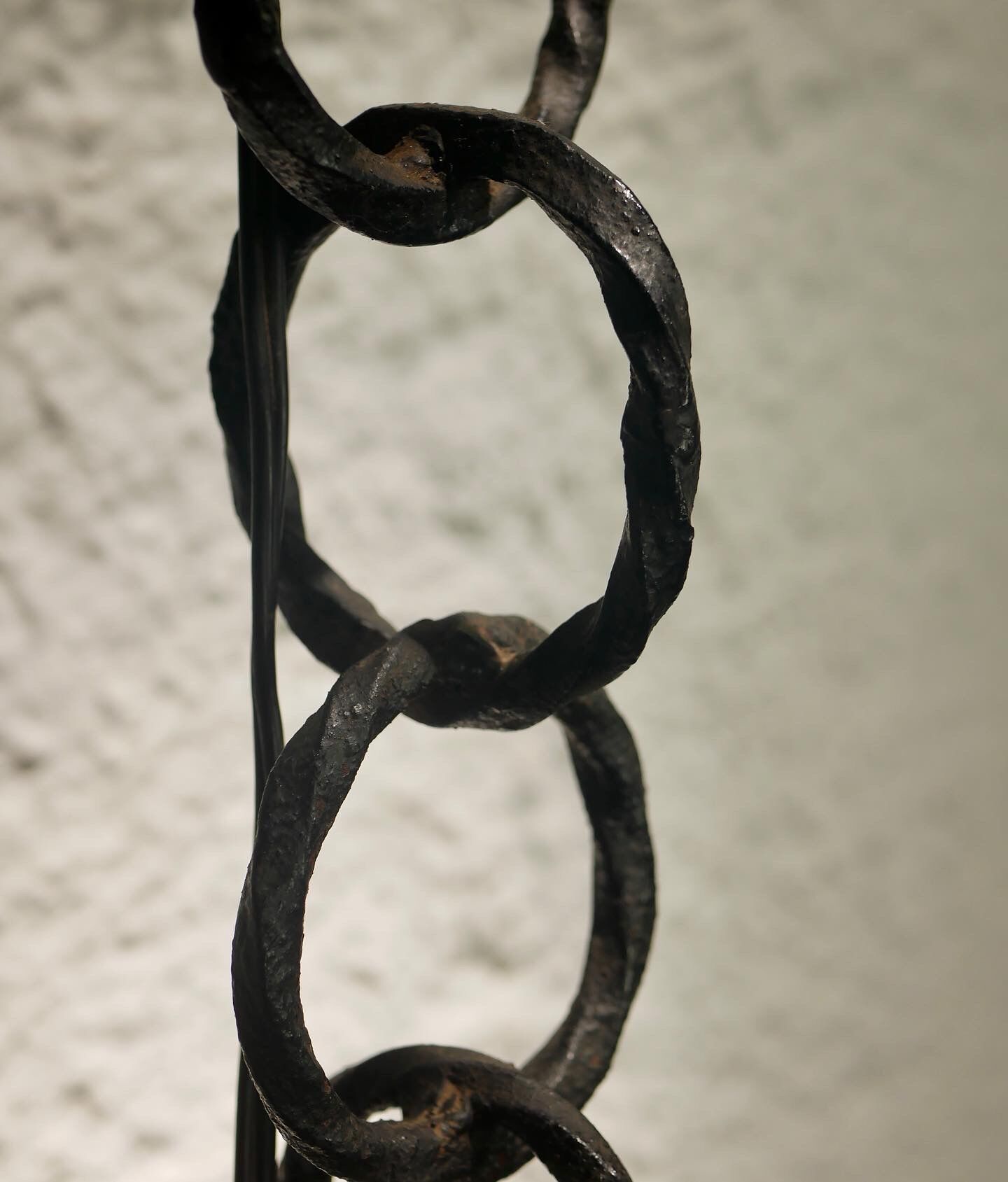 Brutalist wrought iron floor lamp