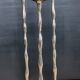 Vintage silver-plated candle holder trio