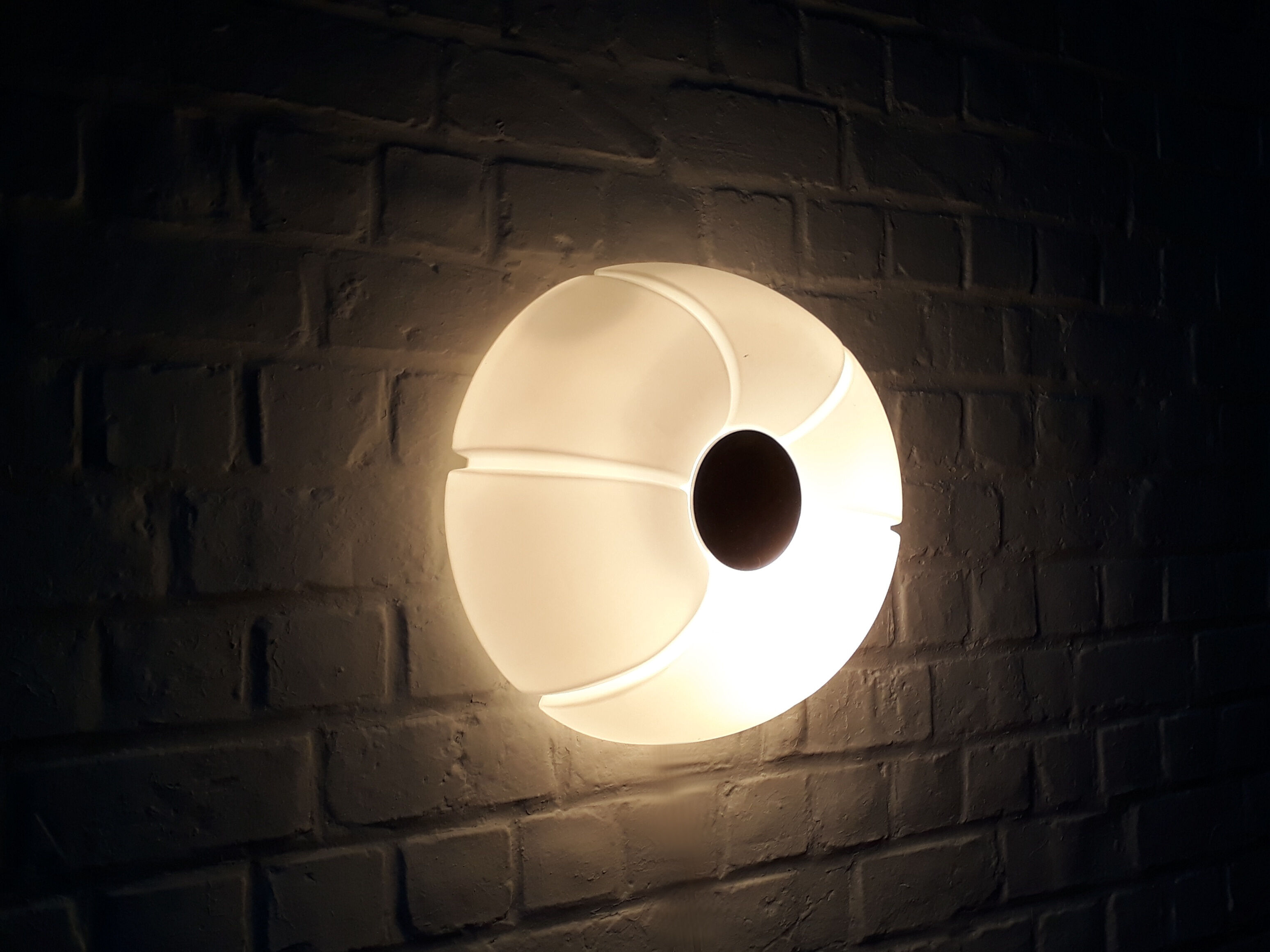 Wall lamp Glashütte Limburg in glass, 1970