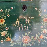 Antique hand painted swedish chest or trunk/ coffee table