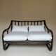 Two-seater rattan bench