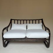 Two-seater rattan bench