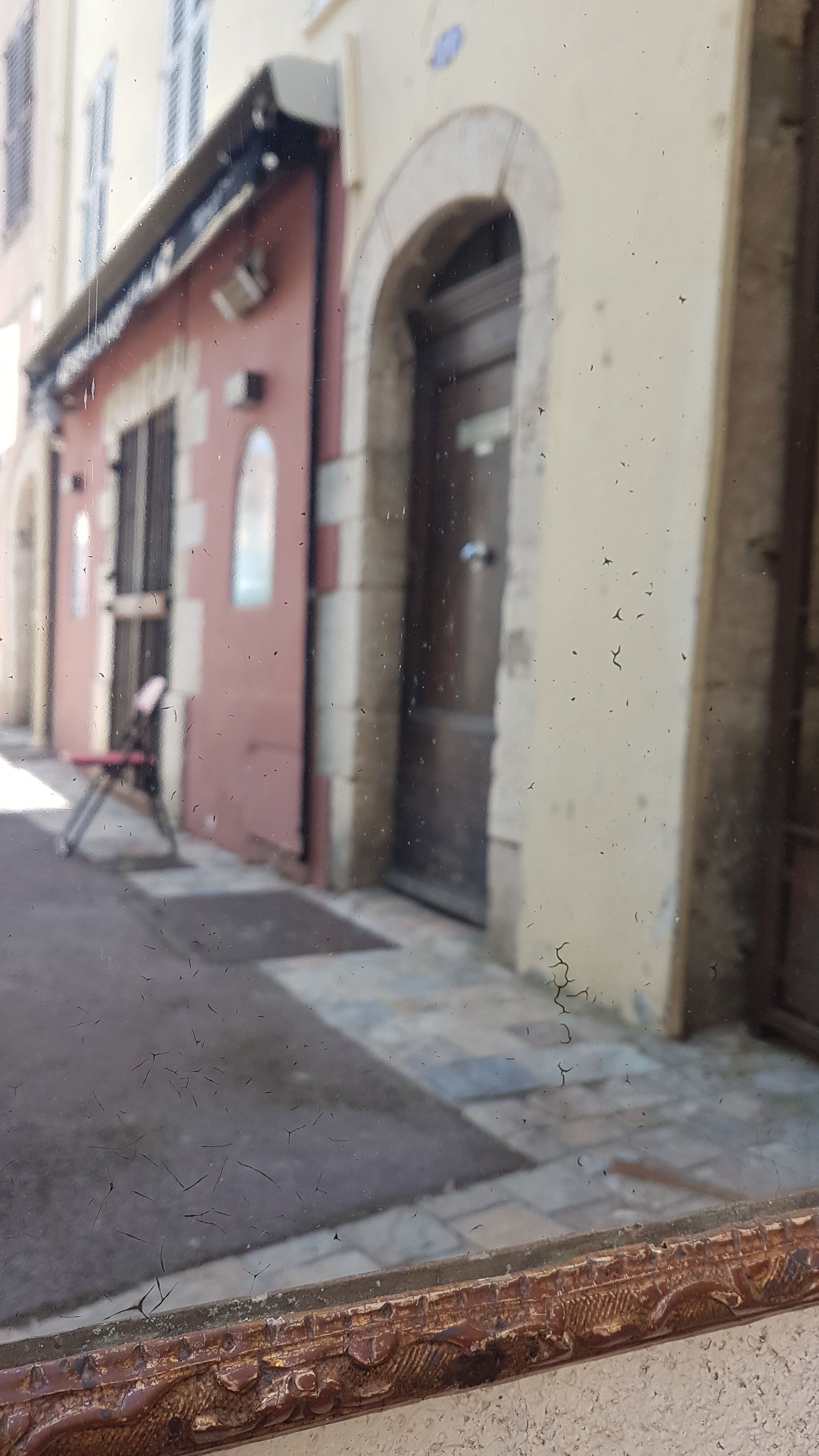 Old mirror gilded wood late nineteenth