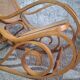 Rocking-chair style Thonet hêtre courbé & cannage – années 60