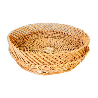 Antique rattan core basket
