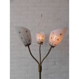 Floor lamp with three shades of glass vintage