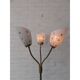 Lampadaire vintage avec trois teintes de verre
