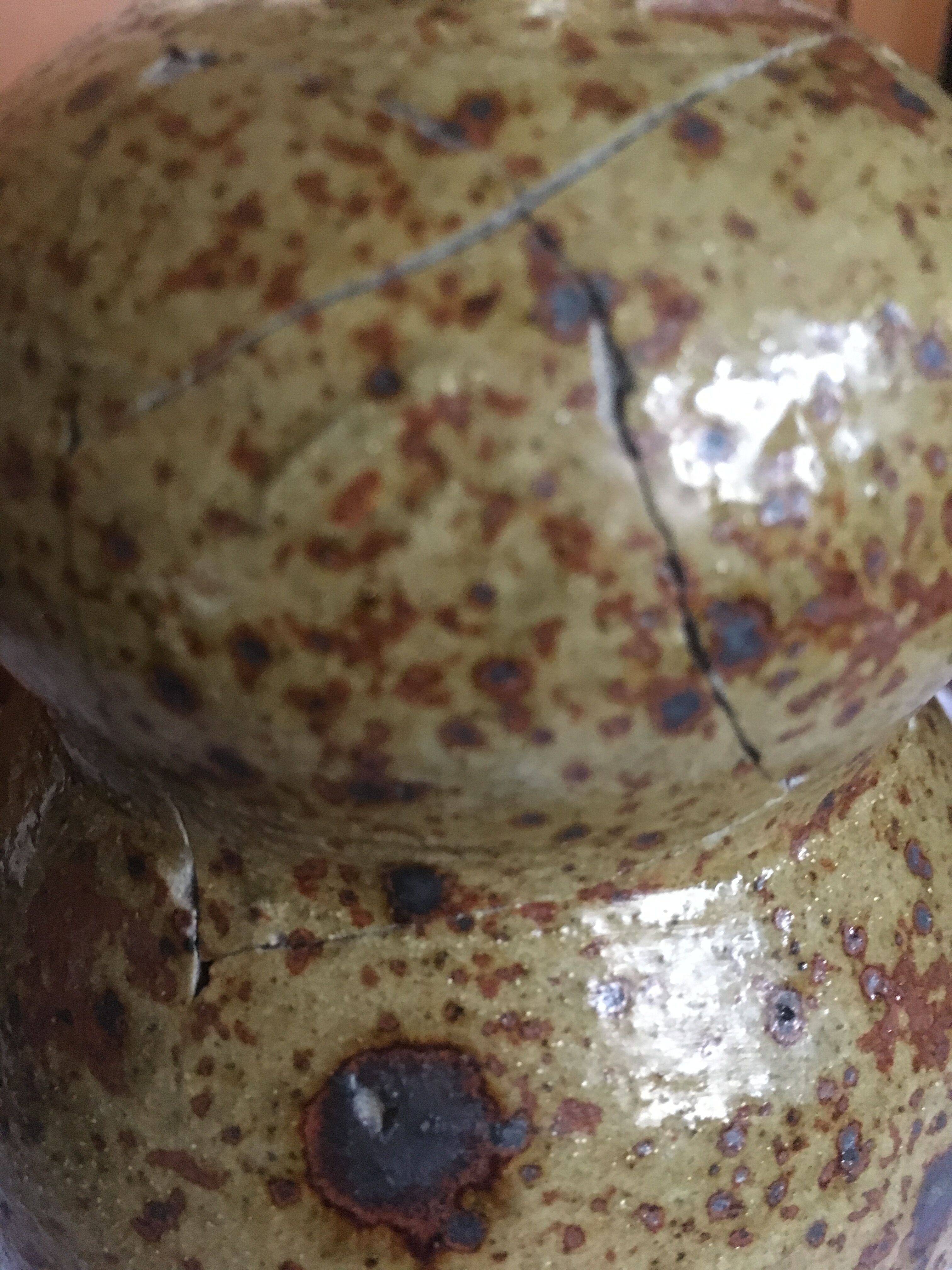 Pyrity sandstone owl lamp signed Guy Baudat