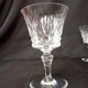 Set of 12 Baccarat Piccadilly Cut Crystal Red Wine Goblets
