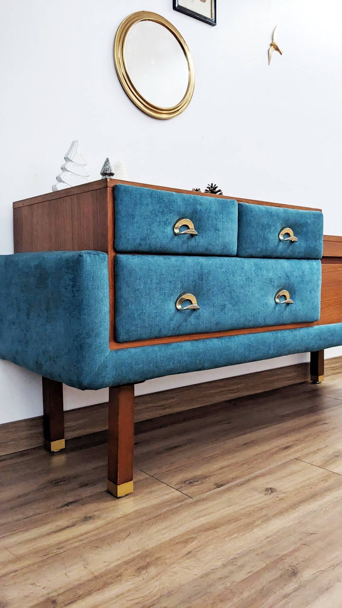 Teak and Brass Dressing Table Roger Landault