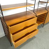 Teak WHB string modulair vrijstaand LP wandsysteem