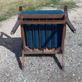 Armchair year 50 wood and fabrics