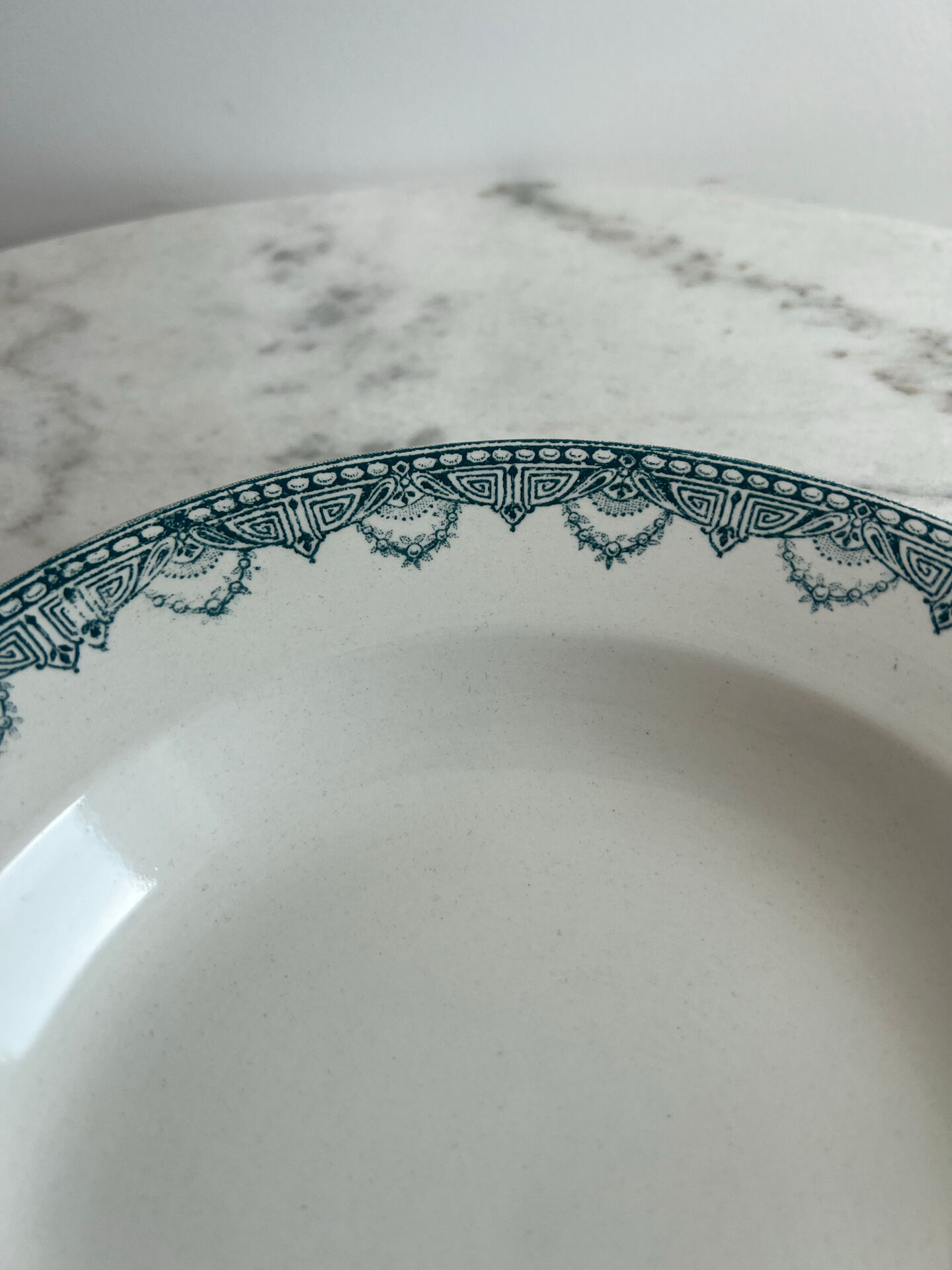 Set of 3 deep plates in ironstone LG Récamier