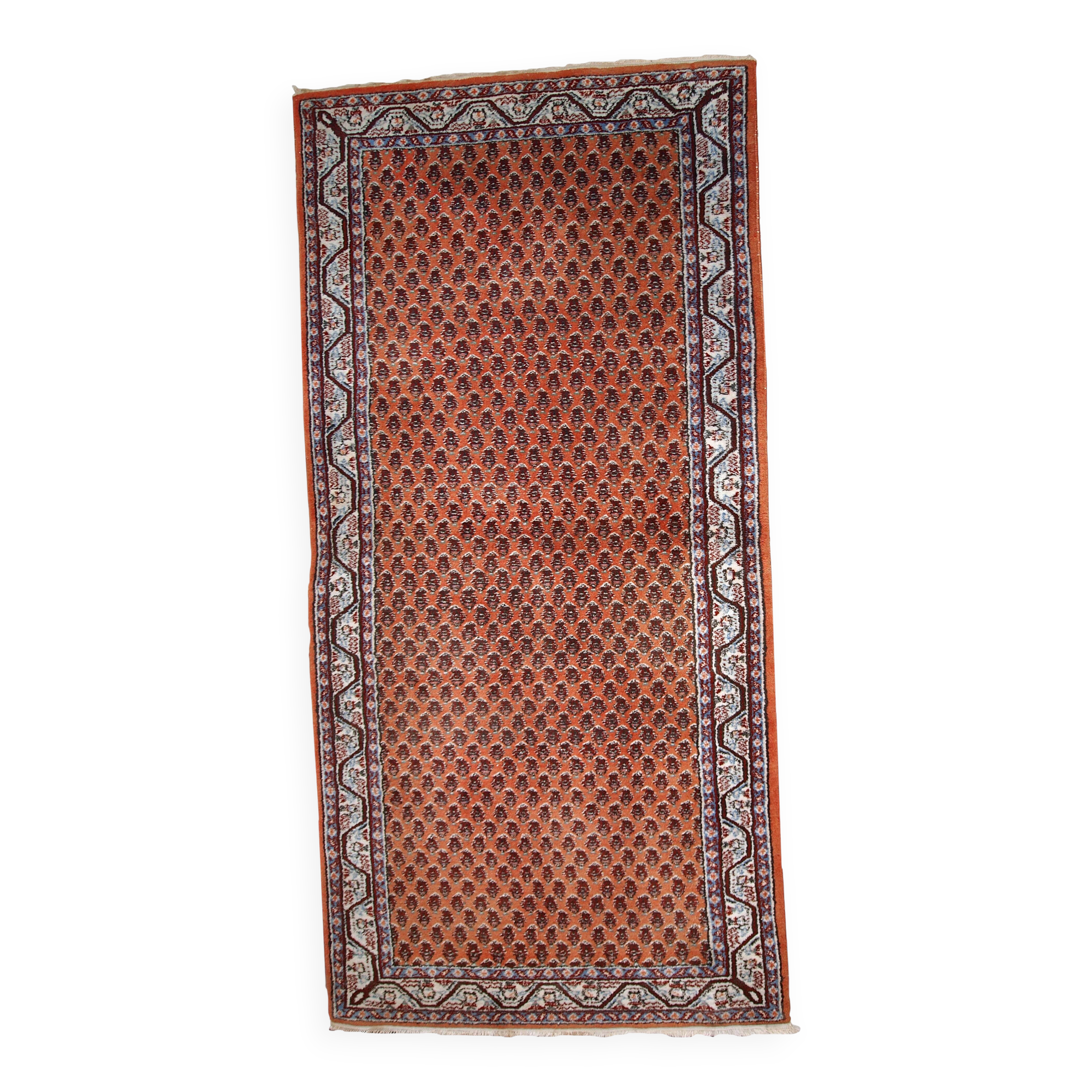 Tapis Vintage Indo-Seraband en Laine, Années 1980, Design Traditionnel